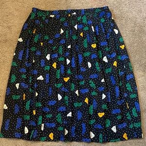 Alfred Dunner Skirt size 20 with Blue, Green, and Yellow Pattern